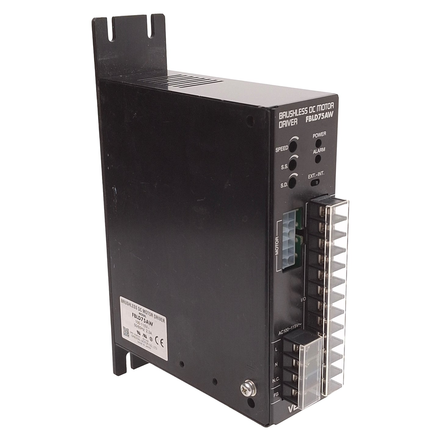 Used Oriental Motor FBLD75AW Vexta Brushless DC Motor Driver, 75W, 1/10HP, 100-115VAC