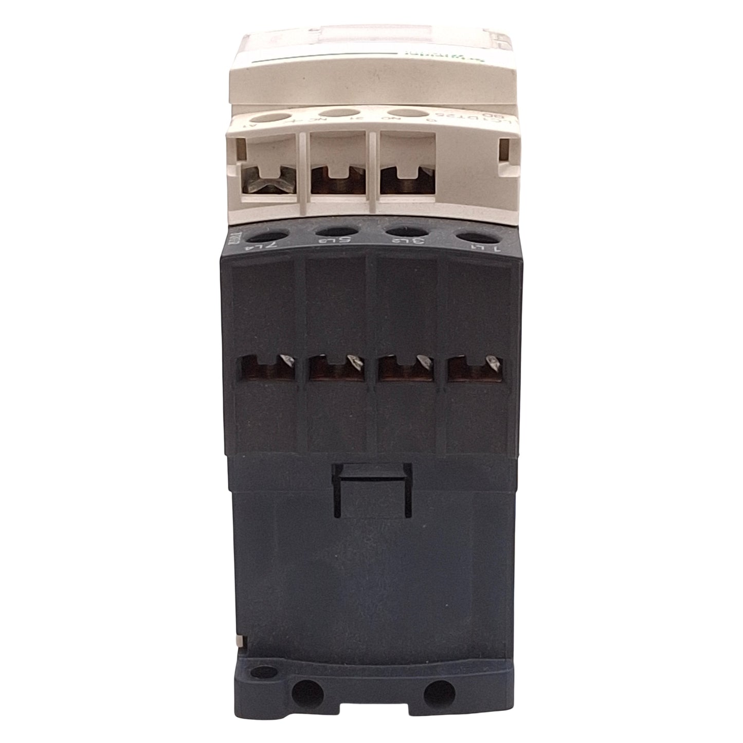 Used Schneider Electric LC1DT25BD Contactor, 4NO, 25A, 10HP @ 3Ø 600VAC, 24VDC Coil