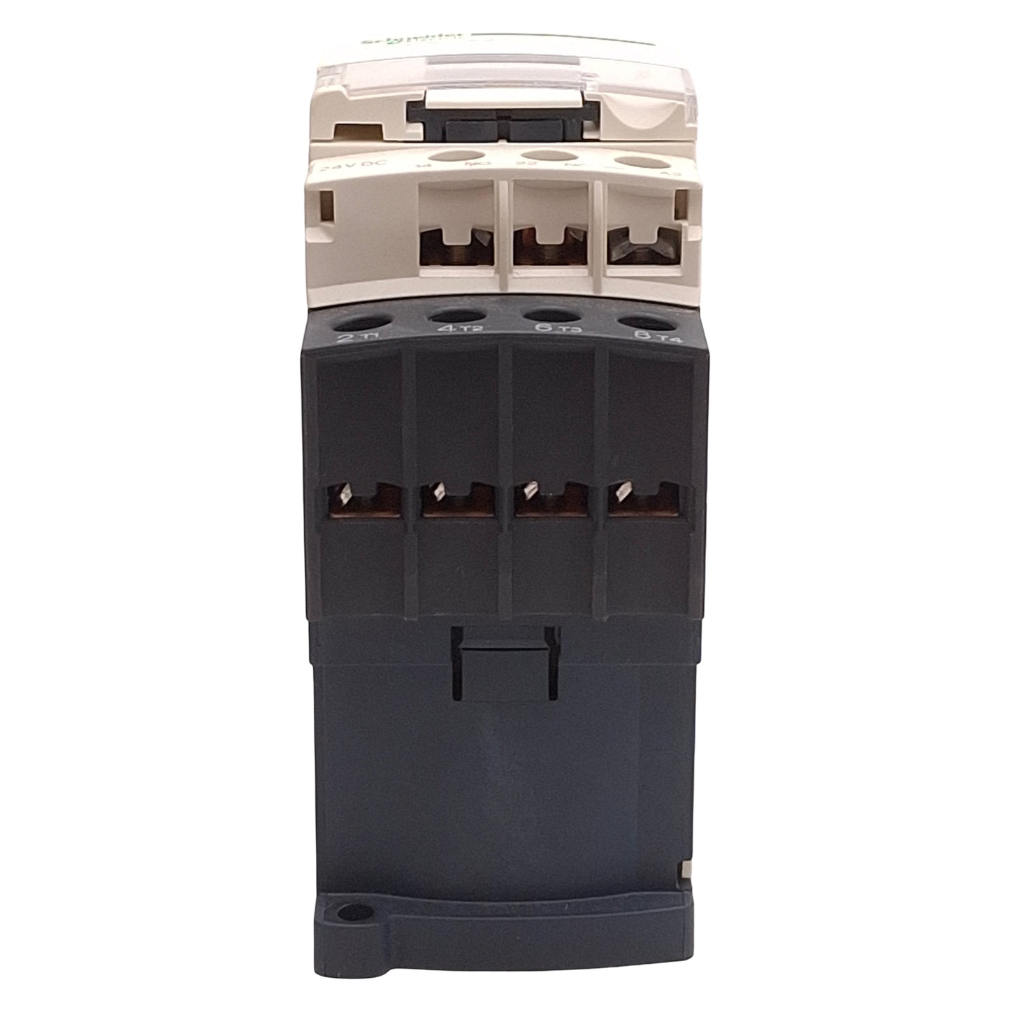 Used Schneider Electric LC1DT25BD Contactor, 4NO, 25A, 10HP @ 3Ø 600VAC, 24VDC Coil