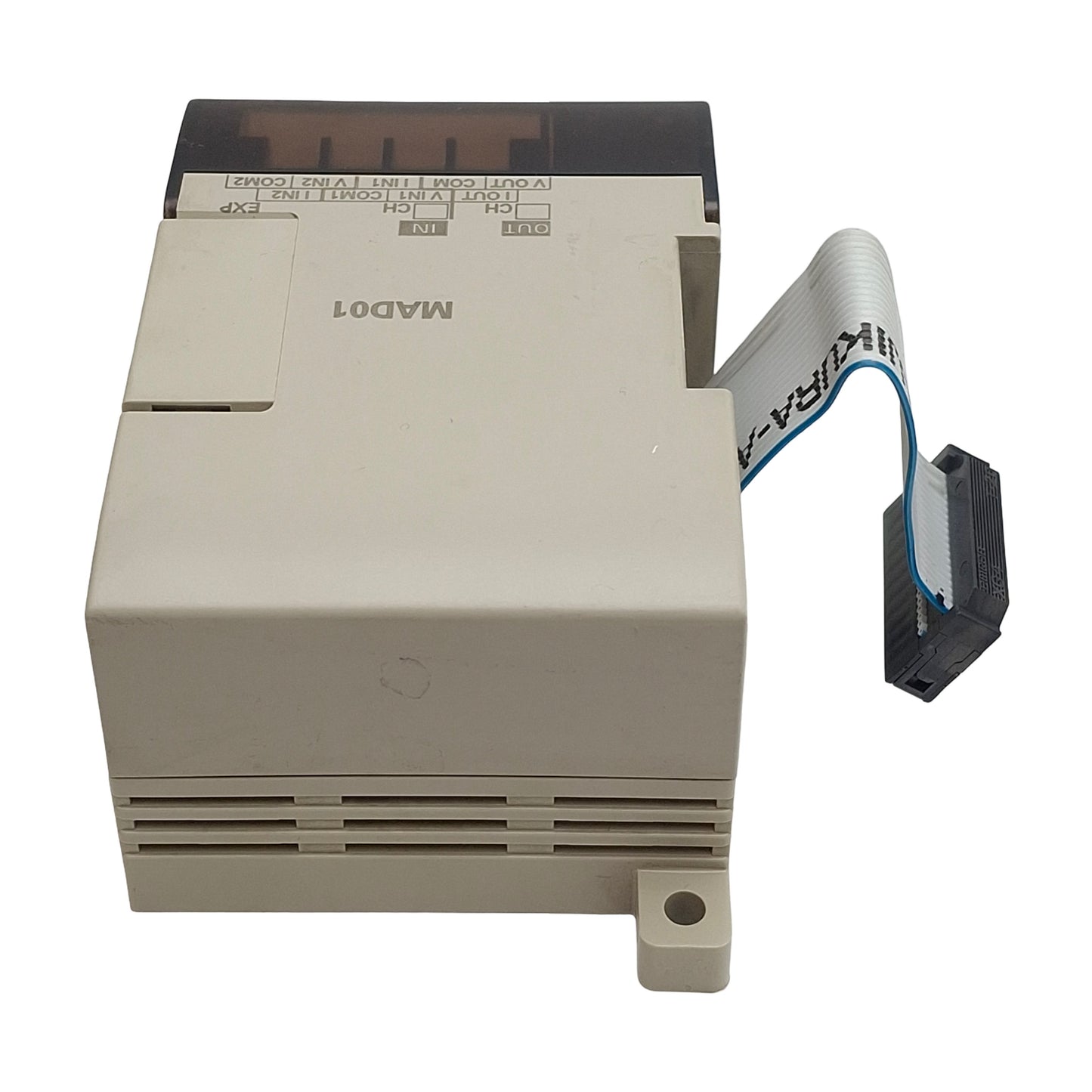 Used Omron CPM1A-MAD01 Analog I/O Unit, m+1/m+2 Input, 5/10V 4-20mA, DIN Rail