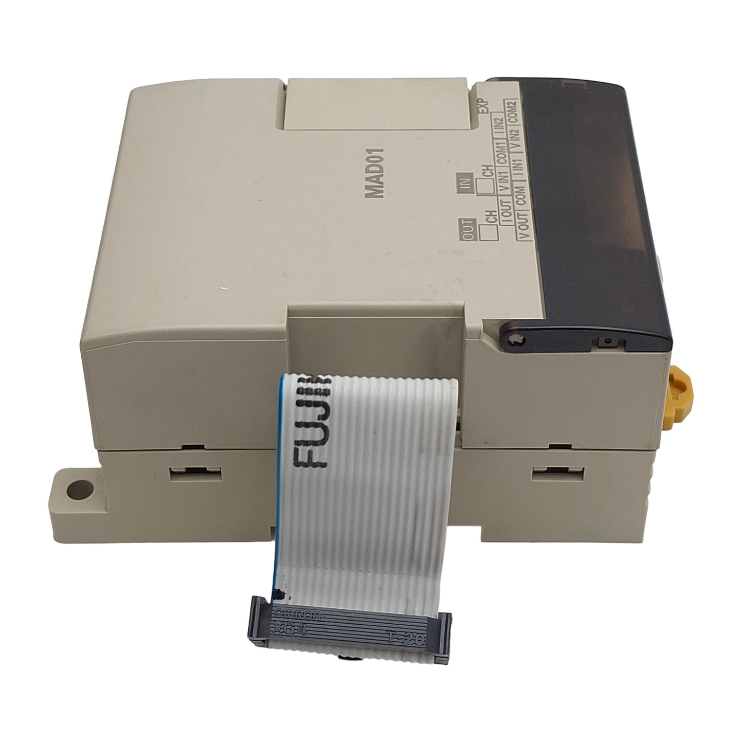 Used Omron CPM1A-MAD01 Analog I/O Unit, m+1/m+2 Input, 5/10V 4-20mA, DIN Rail