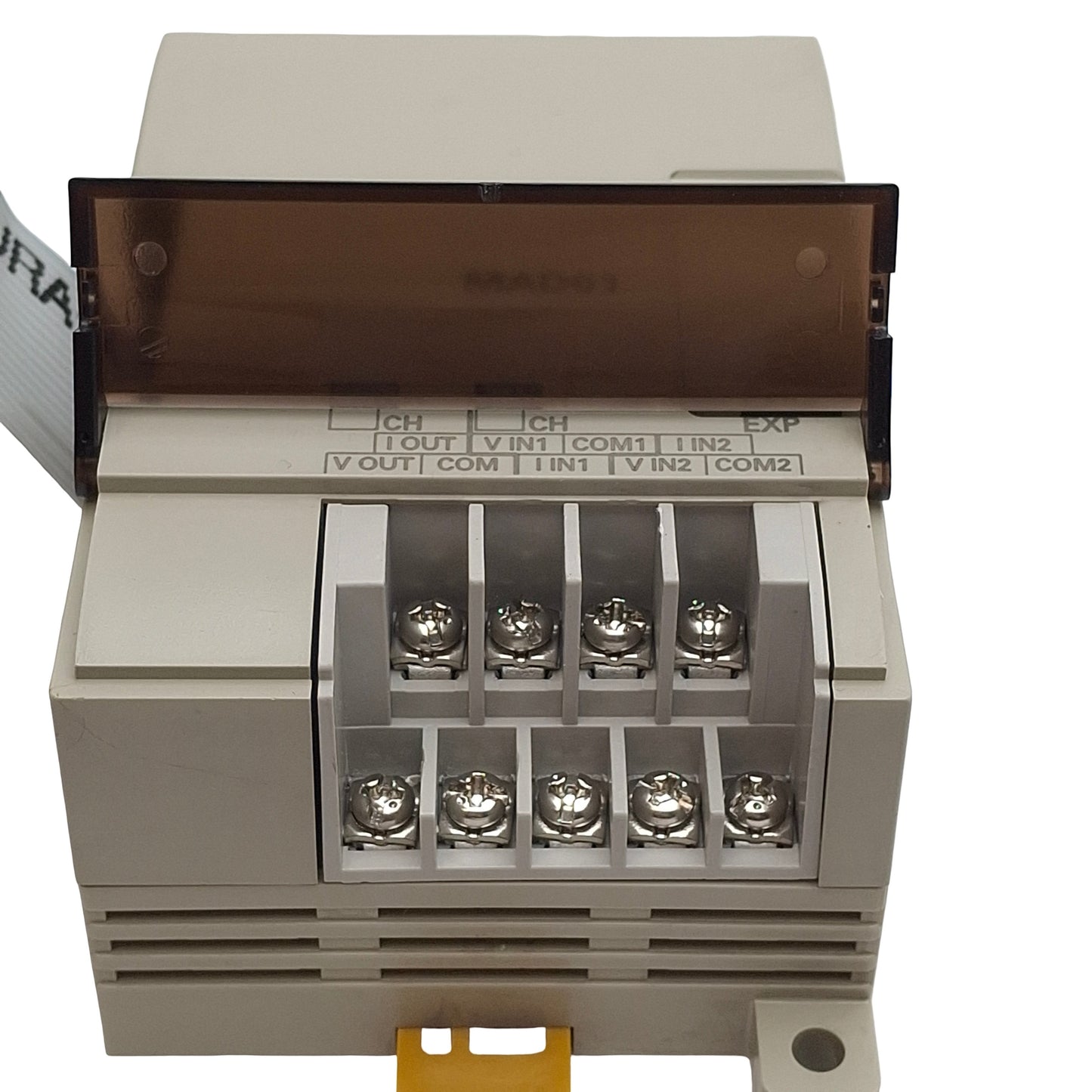 Used Omron CPM1A-MAD01 Analog I/O Unit, m+1/m+2 Input, 5/10V 4-20mA, DIN Rail