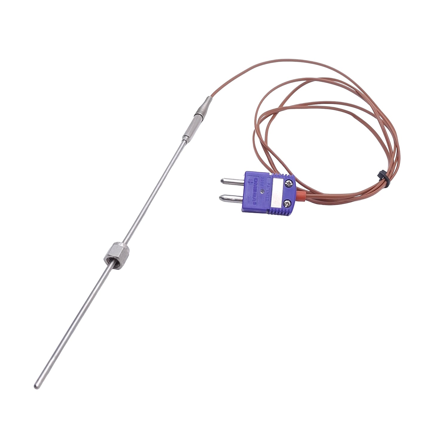 Used Omega Engineering TJ60-CXIN-18-U-08 Thermocouple w/ Fitting ø1/8in x 8in, Type E