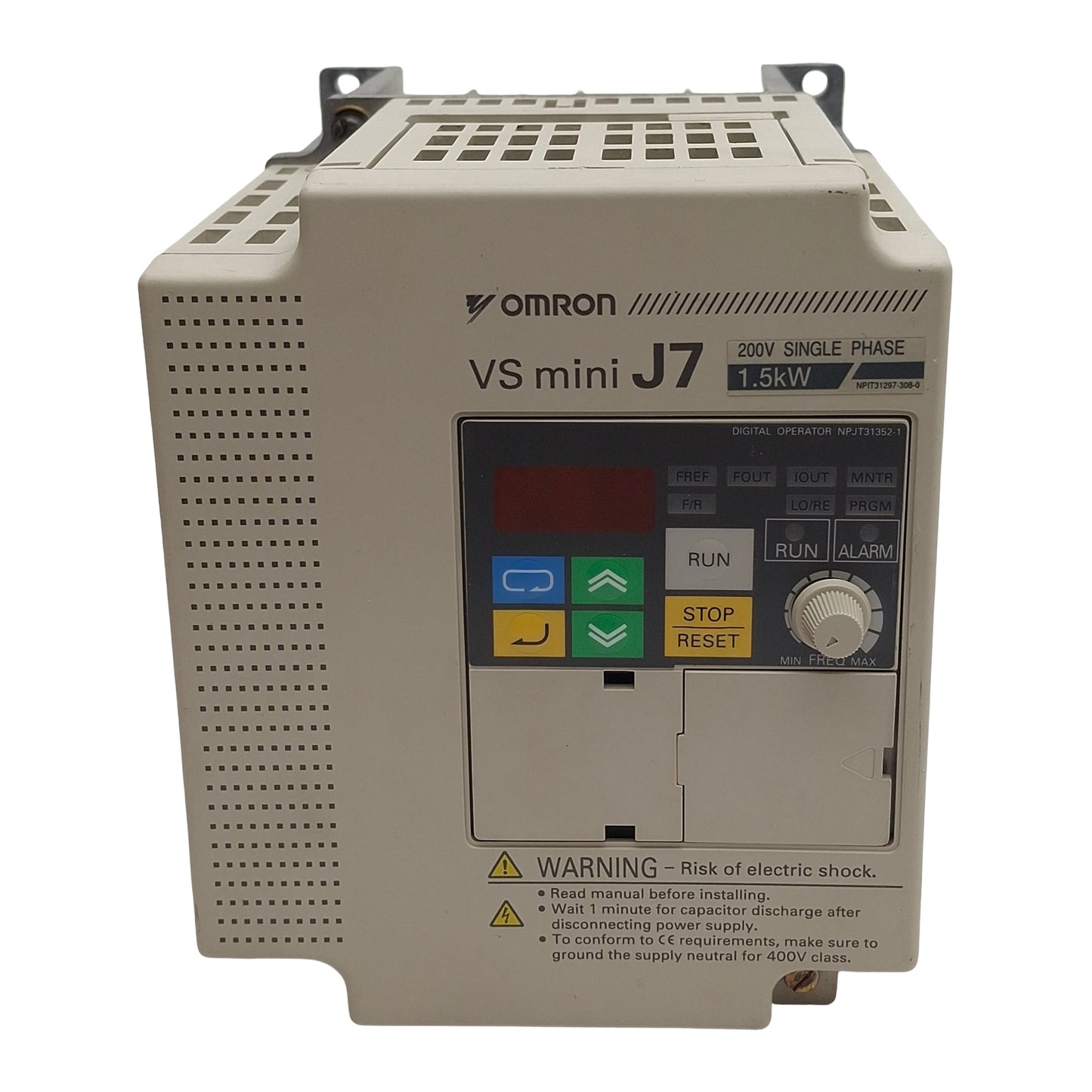 Used Omron CIMR-J7AZB1P5 VS mini J7 Compact Invertor, 1-Phase 200VAC In, 1.5kW