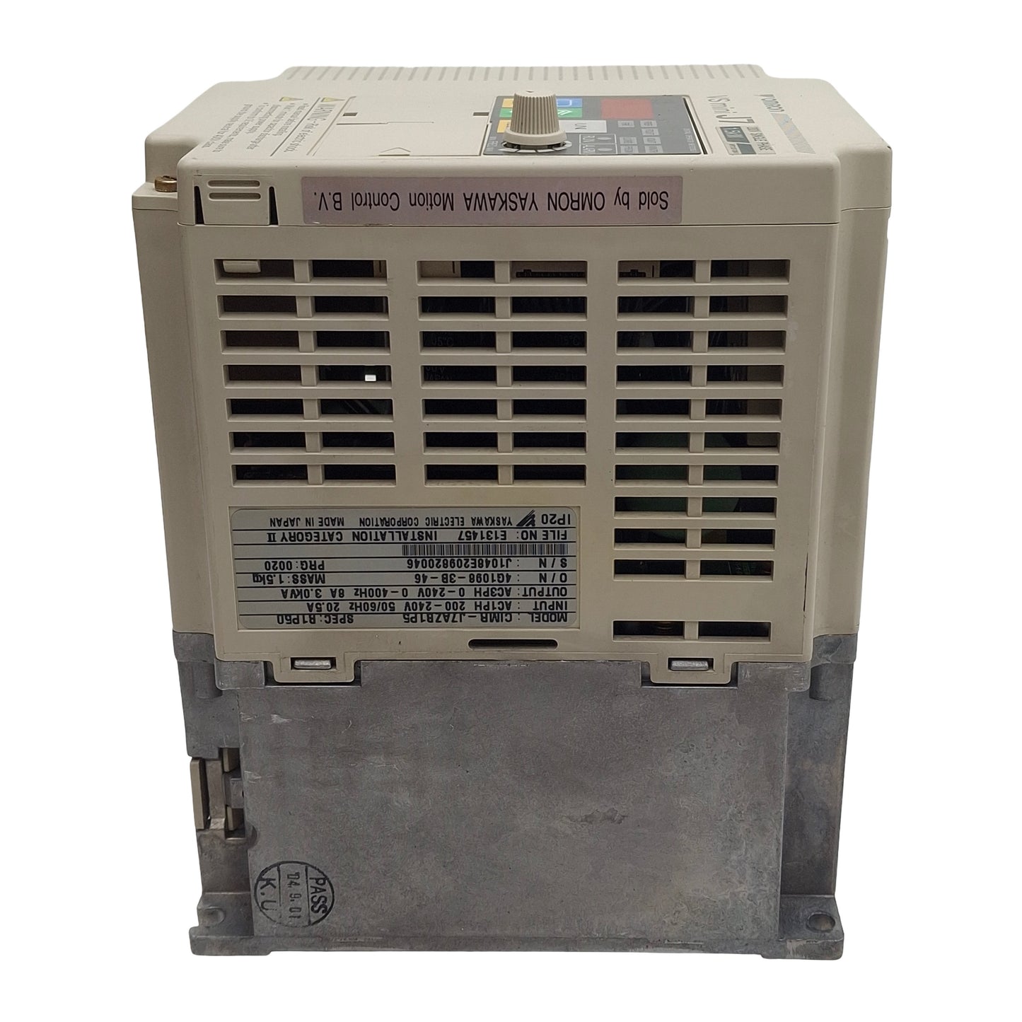 Used Omron CIMR-J7AZB1P5 VS mini J7 Compact Invertor, 1-Phase 200VAC In, 1.5kW