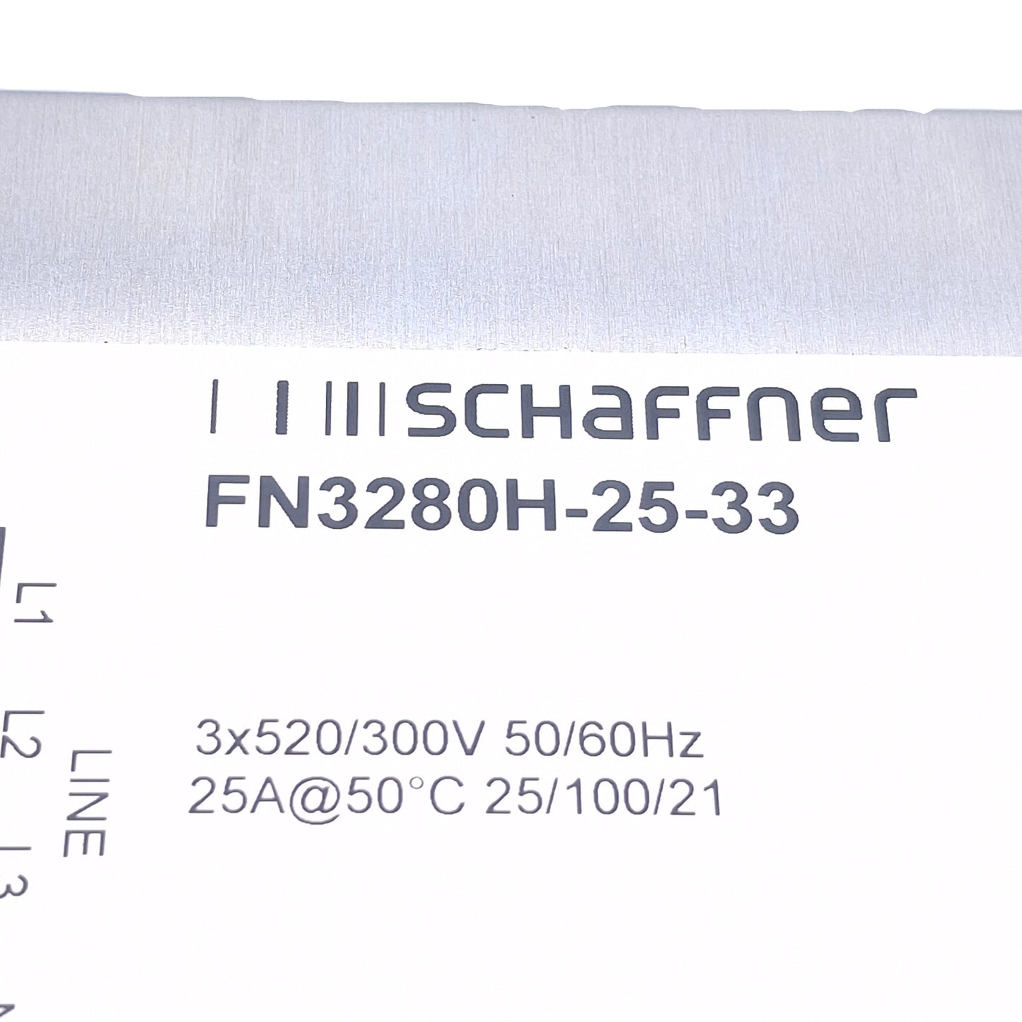 Used Schaffner FN3280H-25-33 High-End Line Filter 3x520/300VAC 60/50Hz Max, 25A