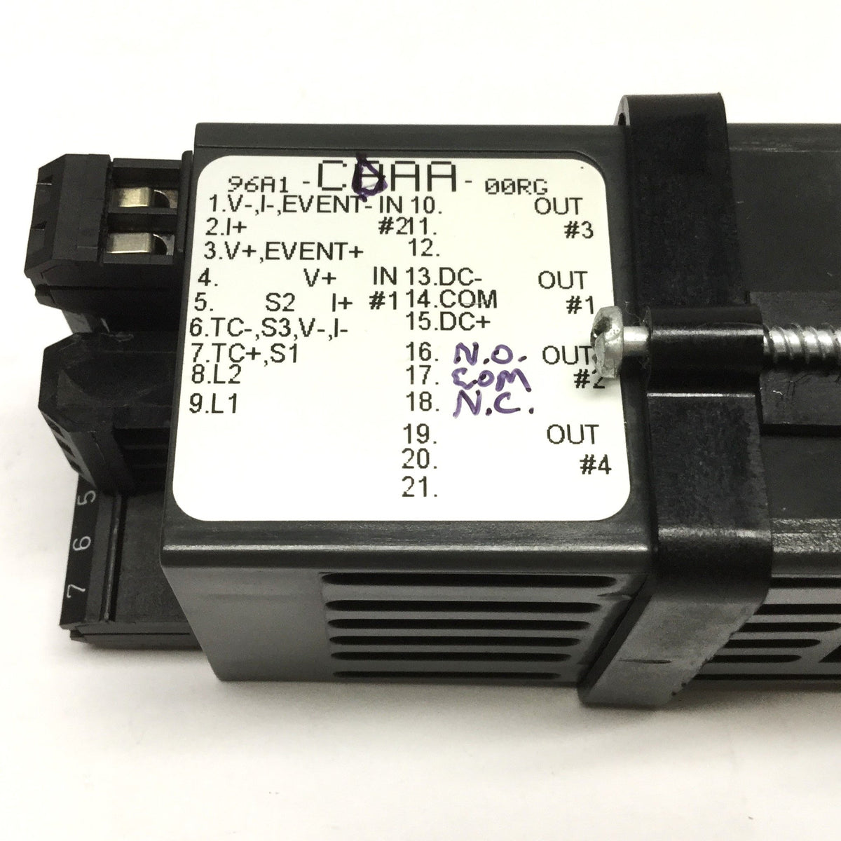 Used Watlow 96A1-CDAA-00RG Temperature Controller w/Event Input, Relay Out 100-240VAC