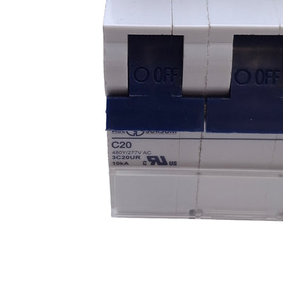 Used Altech 3C20UR ABL Sursum Circuit Breaker, 3P + 1NO, 480Y/277VAC, 20 Amps
