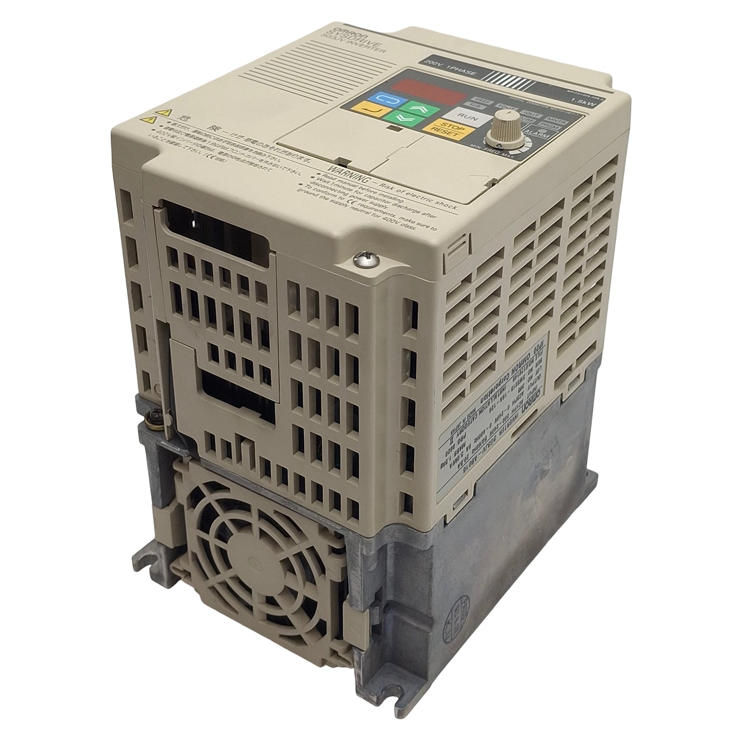 Used Omron 3G3JV-AB015 SYSDRIVE Compact Invertor, 1-Phase 200VAC In, 1.5kW Motor
