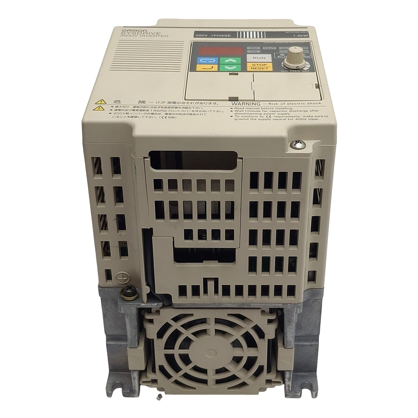 Used Omron 3G3JV-AB015 SYSDRIVE Compact Invertor, 1-Phase 200VAC In, 1.5kW Motor