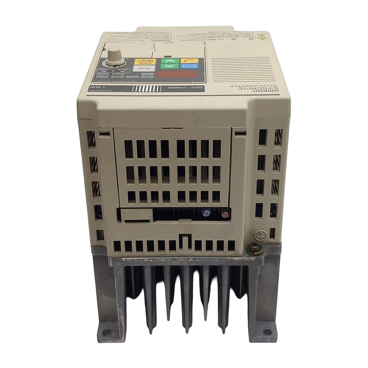 Used Omron 3G3JV-AB015 SYSDRIVE Compact Invertor, 1-Phase 200VAC In, 1.5kW Motor