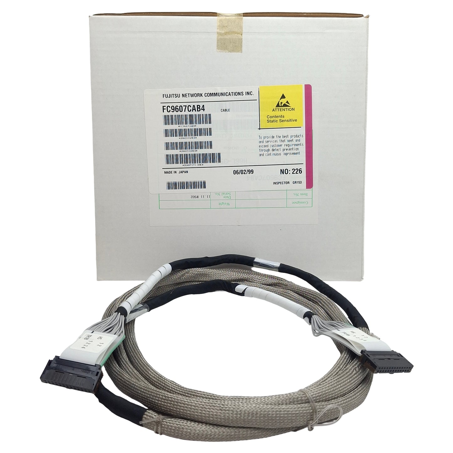 New Fujitsu FC9607CAB4 Serial Interface Cable, 26-Pin Female to Female, 3m Length