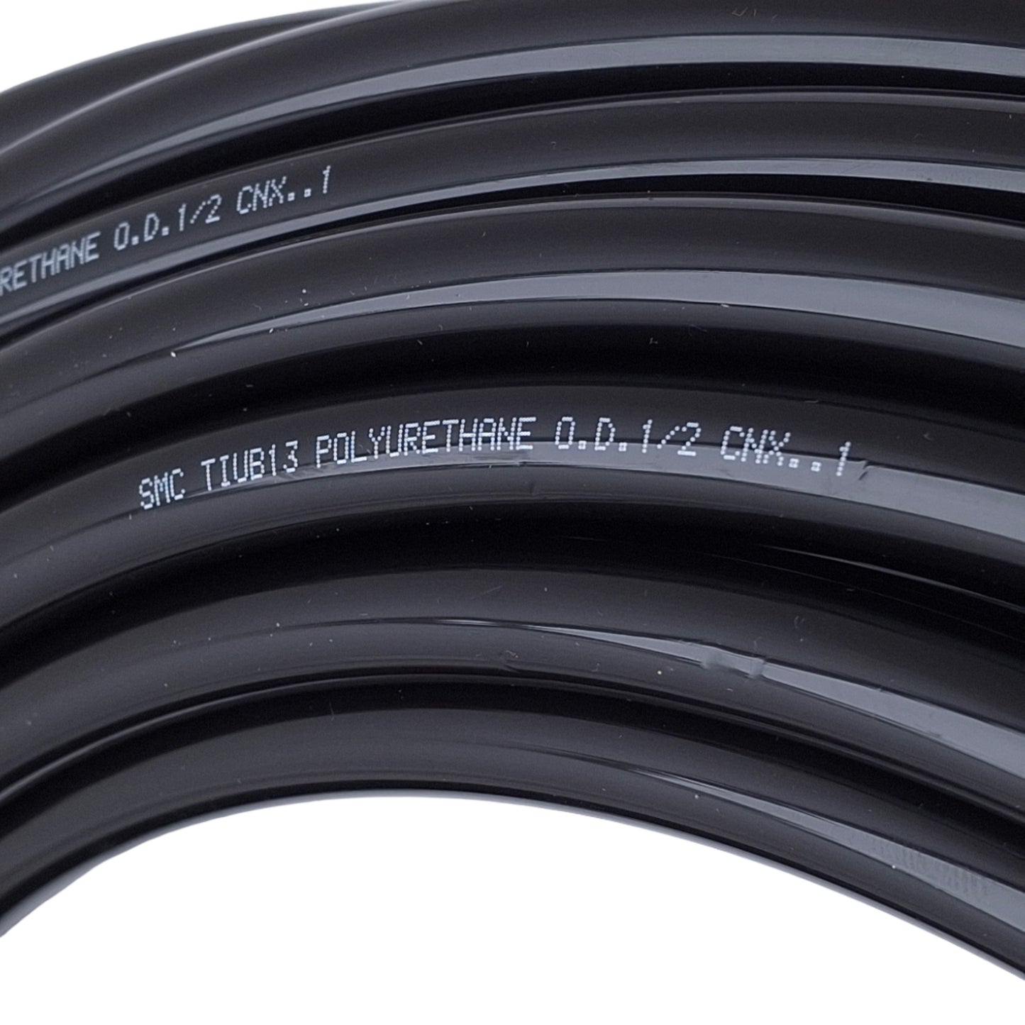 New – Open box SMC TIUB13B-20 Polyurethane Tubing, 1/2in OD x 0.33in ID, Black, 20 Meters