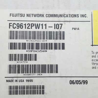 New Fujitsu FC9612PW11-I07 PW1A Power Unit Card, For FLM-50 Series