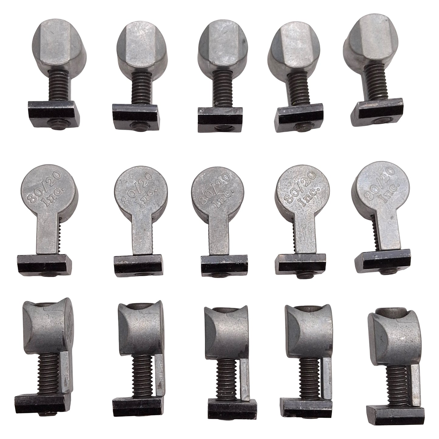 Used Lot of 15 80/20 3360 Standard Anchor Fastener Assembly, 15-Series, 5/16"-18