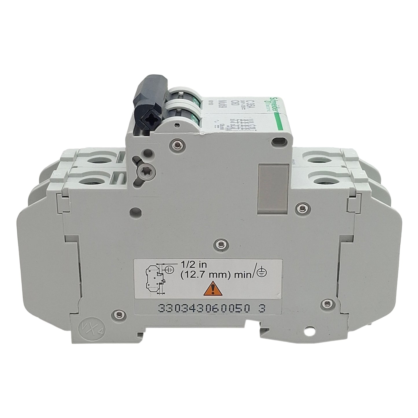 Used Schneider Electric 60150 Circuit Breaker, 2-Pole, 35A 240VAC/125VDC, DIN Rail
