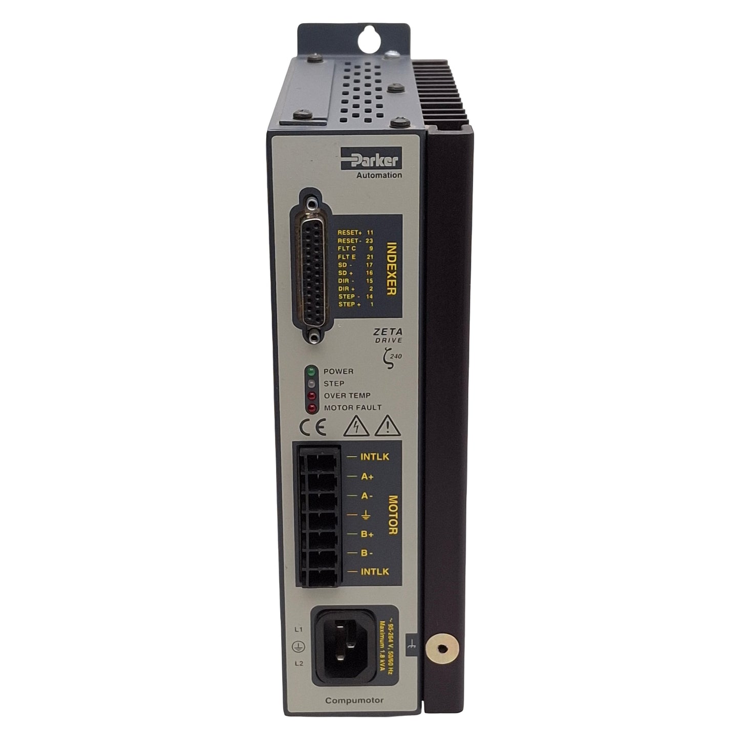 Used Parker ZETA4-240 Stepper Motor Drive, 4A, 120/240VAC Input, 170/340VDC Bus