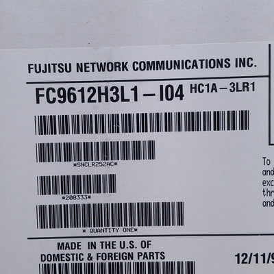 New Fujitsu FC9612H3L1-I04 High-Speed Channel Optical Unit For FLM 150 ADM System