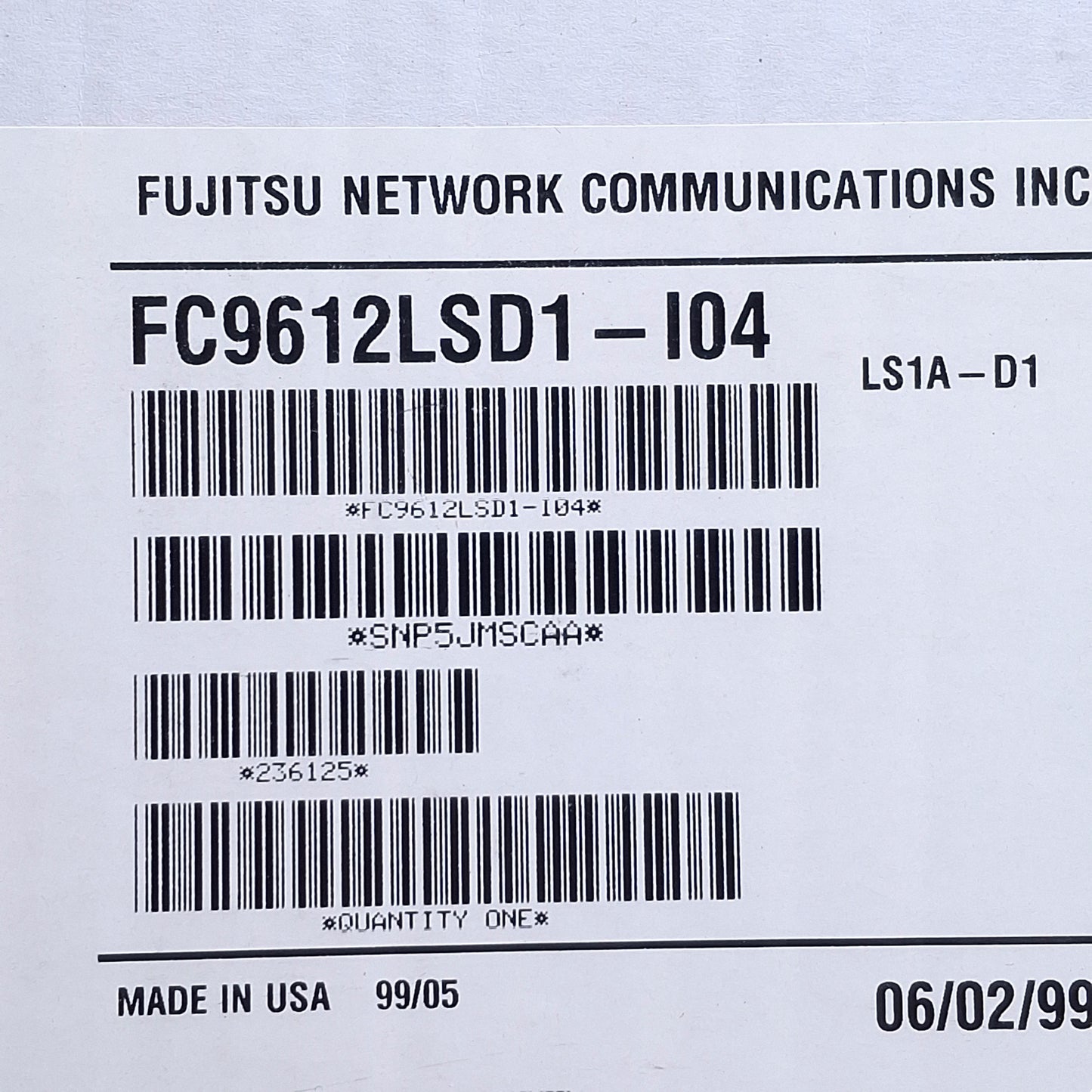Used Fujitsu FC9612LSD1-I04 LS1A-D1 Low-Speed Switch Unit For FLM 150 ADM System