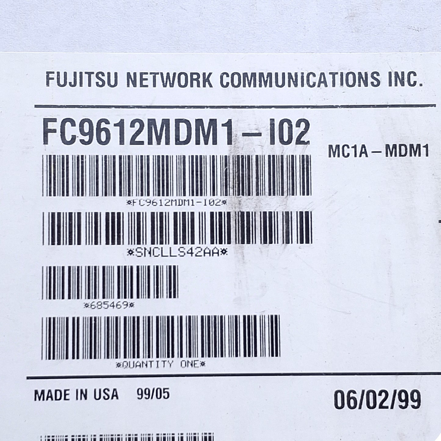 New Fujitsu FC9612MDM1-I02 Middle-Speed Mux/Demux Unit For FLM 150 ADM System