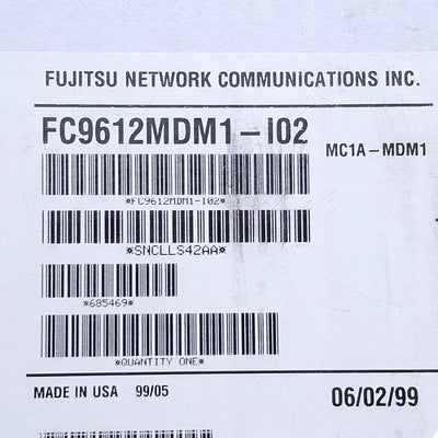 New Fujitsu FC9612MDM1-I02 Middle-Speed Mux/Demux Unit For FLM 150 ADM System
