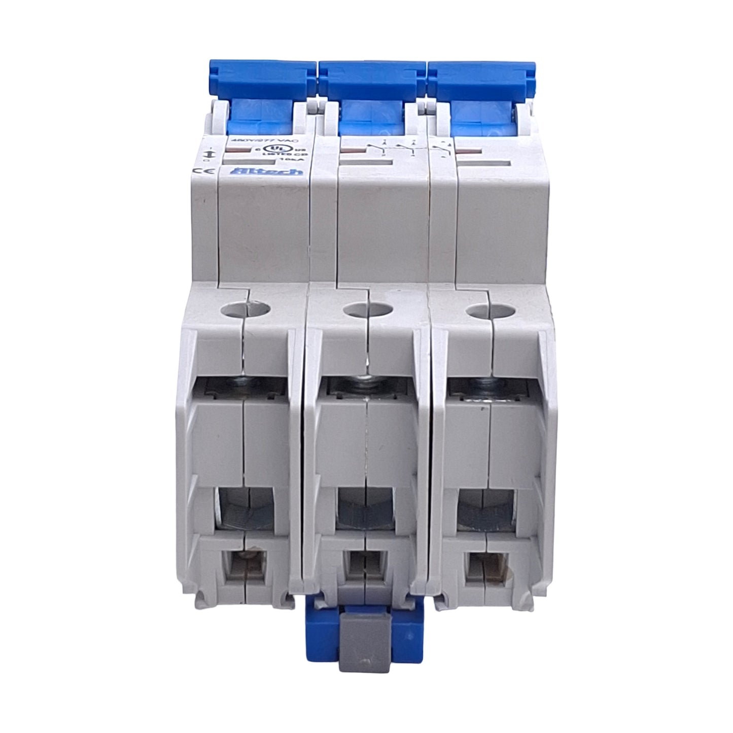 New – Open box Altech Corp 3DU8L Circuit Breaker 3 Pole, 277VAC, DIN Rail, 8A, E305318