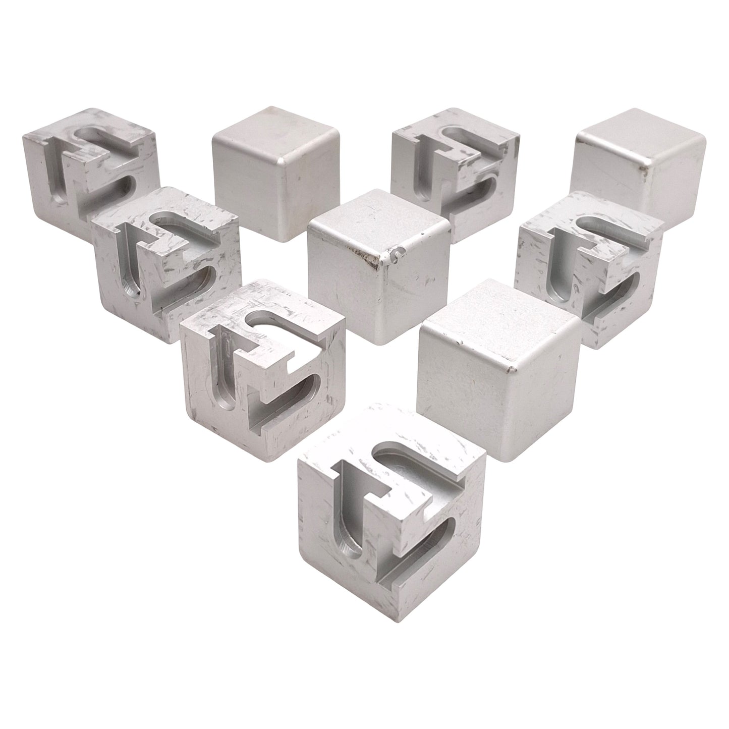 Used Lot of 10 Maytec 1.48.331 Cubic Corner Piece, Aluminum, F-Slot, 30 x 30 x 30mm