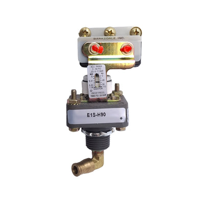 Used Barksdale Controls E1S-H90 Pressure Switch, SPDT, 10A 120/250VAC Contact