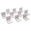 Used Lot of 10 80/20 40-4302 Inside Corner Bracket, 2-Hole, 40-Series, Aluminum