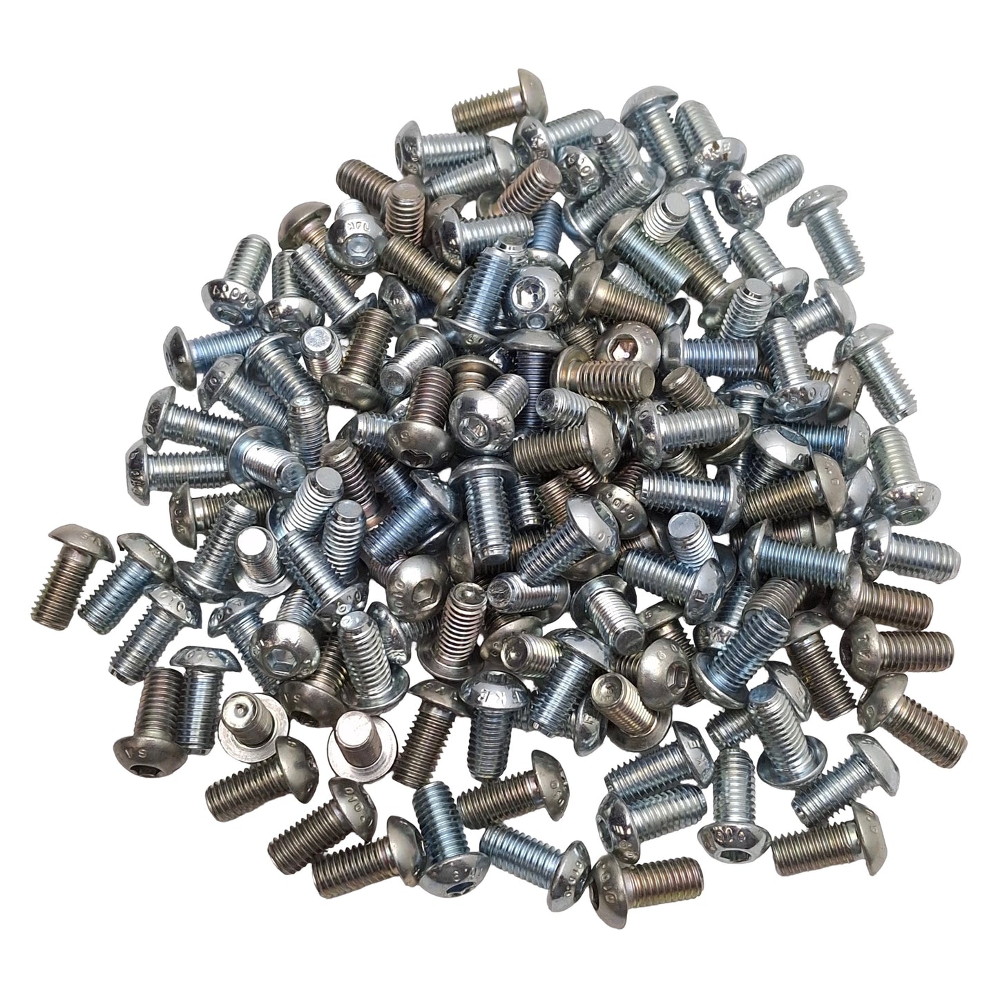 Used Lot of 150 Button Head Socket Cap Screw, M8x1.25, 16mm Thread Length, Steel