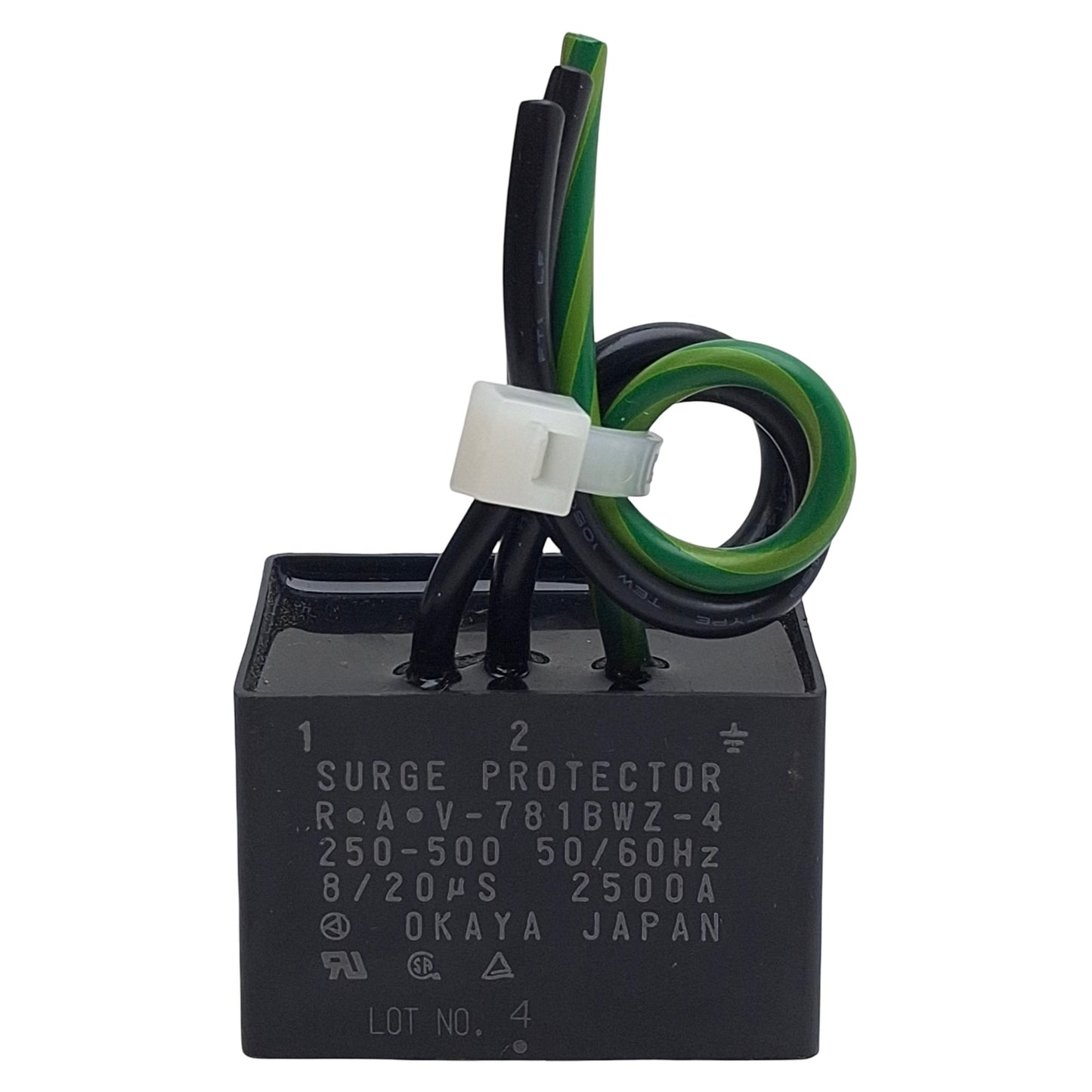 Used Okaya RAV-781BWZ-4 Surge Protector, 1-Phase, 250-500VAC, 2500A, 8/20µs, 3-Wire