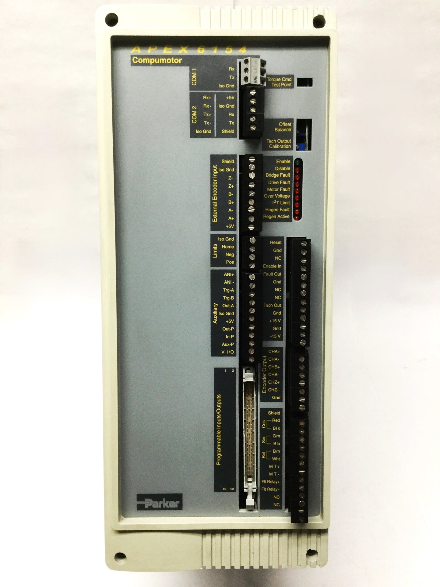 Used Parker APEX6154 Compumotor Analog Servo Drive/Controller 240VAC In, 340VDC 20A