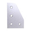 Used Lot of 4 80/20 40-4350 Aluminum 90 Degree Angled Flat Plate 40 Series 4 Hole