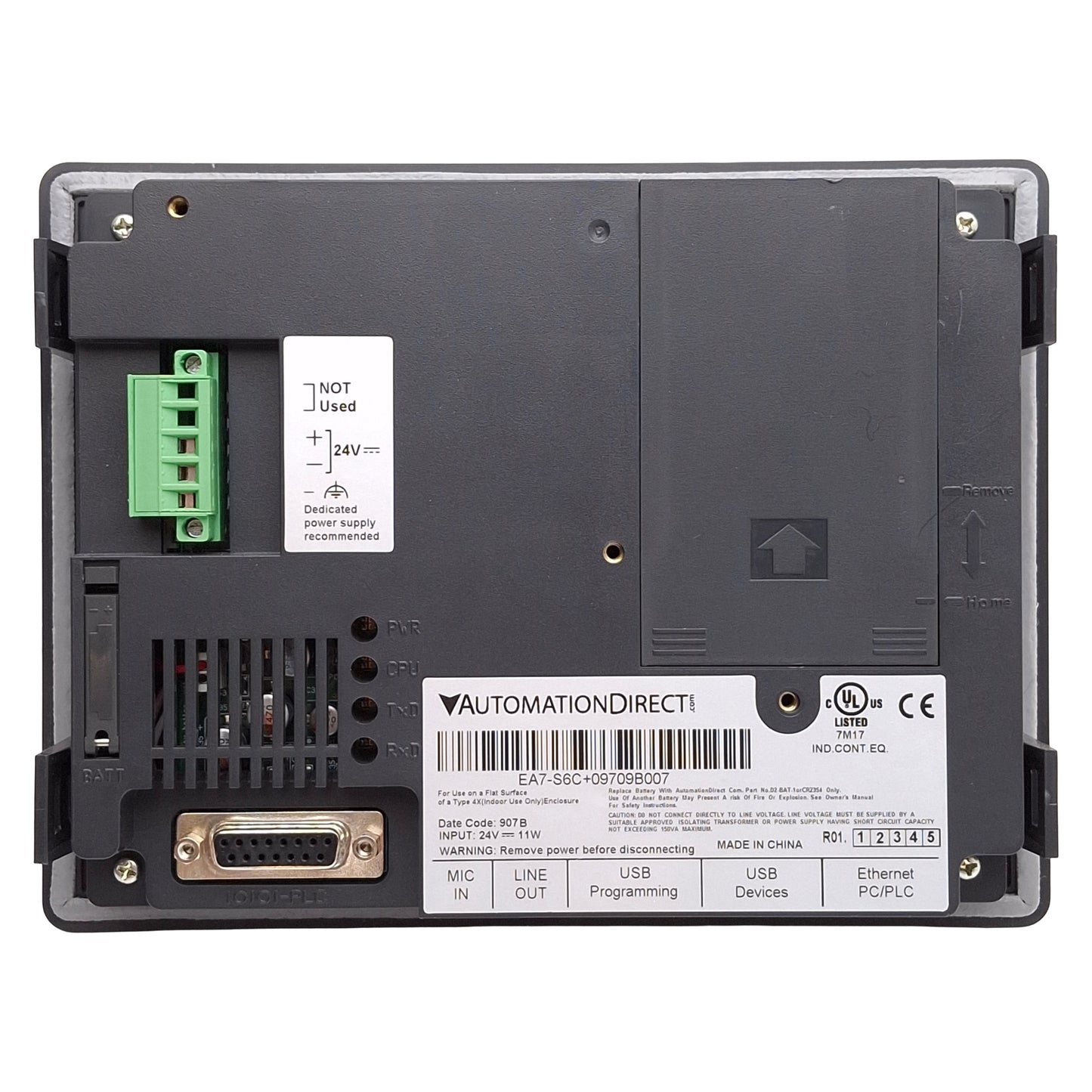 Used AutomationDirect EA7-S6C Touchscreen HMI, 6in Color STN, 24VDC *Scratches*