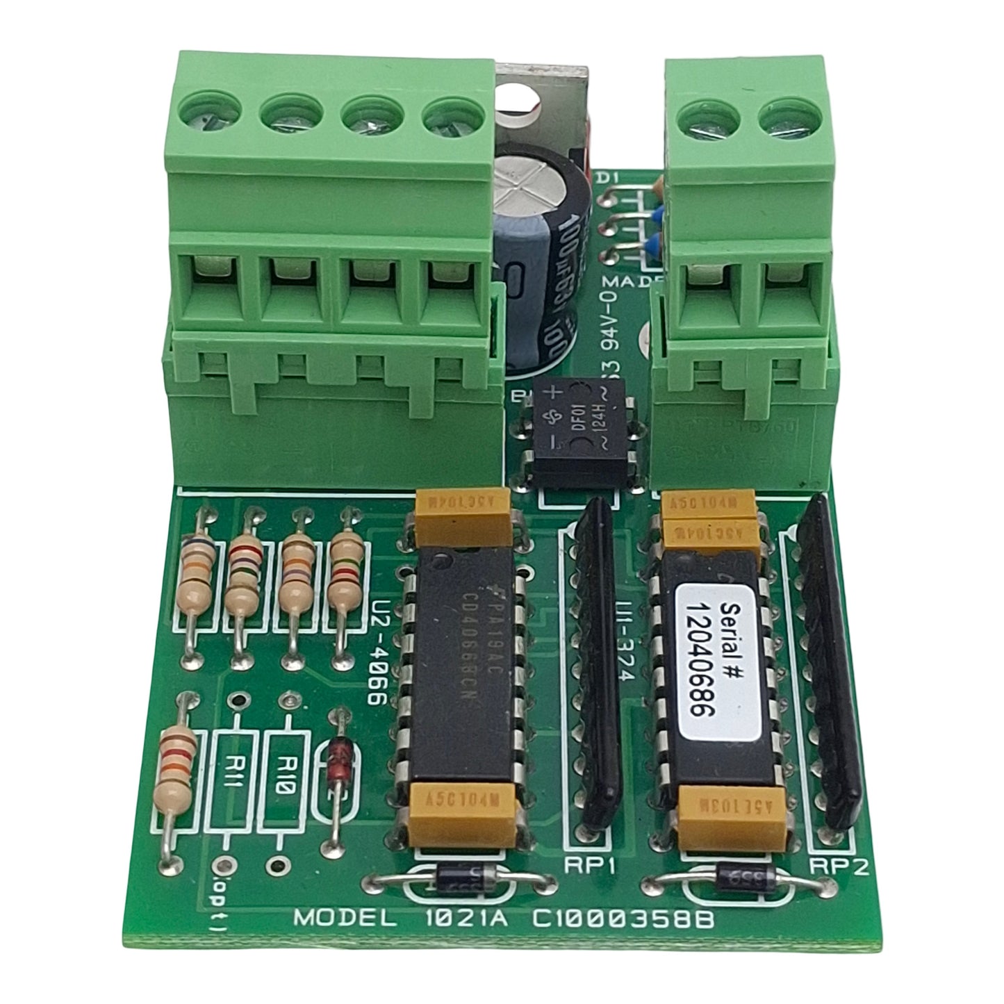 Used Control Concepts 1021A Zero-Cross SCR Power Controller Board, 4-20mA