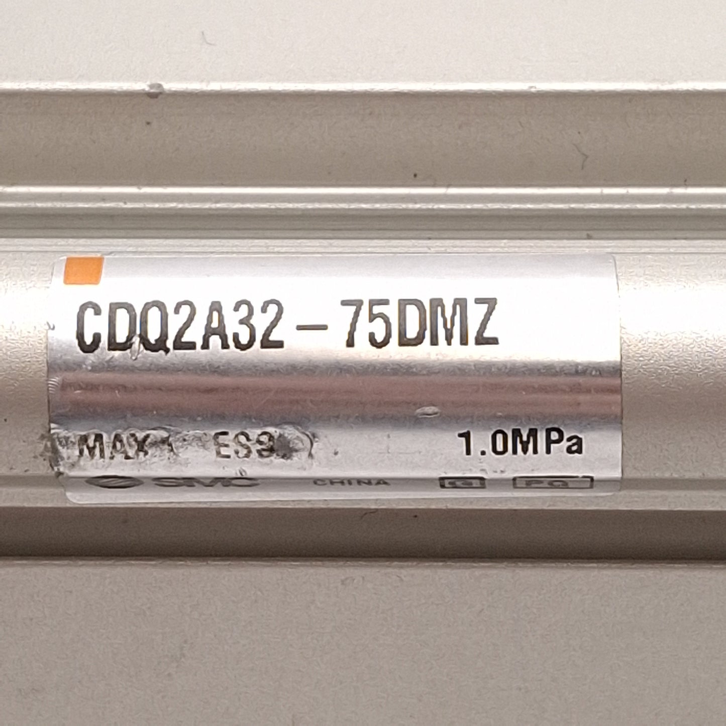 Used SMC CDQ2A32-75DMZ Compact Cylinder, ø32mm Bore, 75mm Stroke, Rc1/8, M14x1.5 Rod