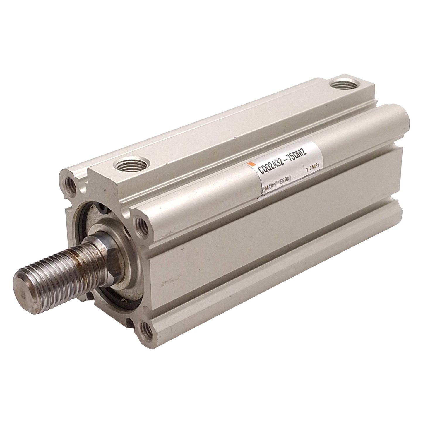 Used SMC CDQ2A32-75DMZ Compact Cylinder, ø32mm Bore, 75mm Stroke, Rc1/8, M14x1.5 Rod