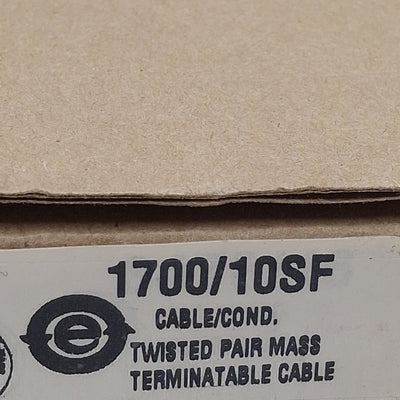 New 3M 1700/10SF Hook up & Lead Flat Cable, 100ft L x 0.50in W, 10-Con, 26AWG, 300V
