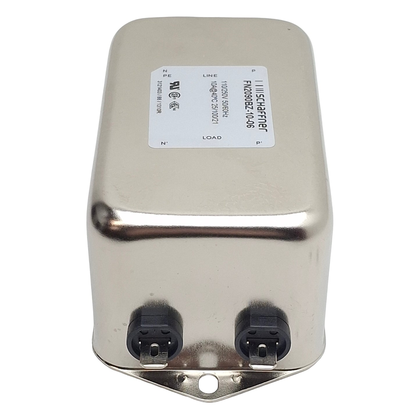 New – Open box Schaffner FN2090BZ-10-06 Power Line Filter 1-Phase, 10A, 110/250VAC, Spade 0.25"