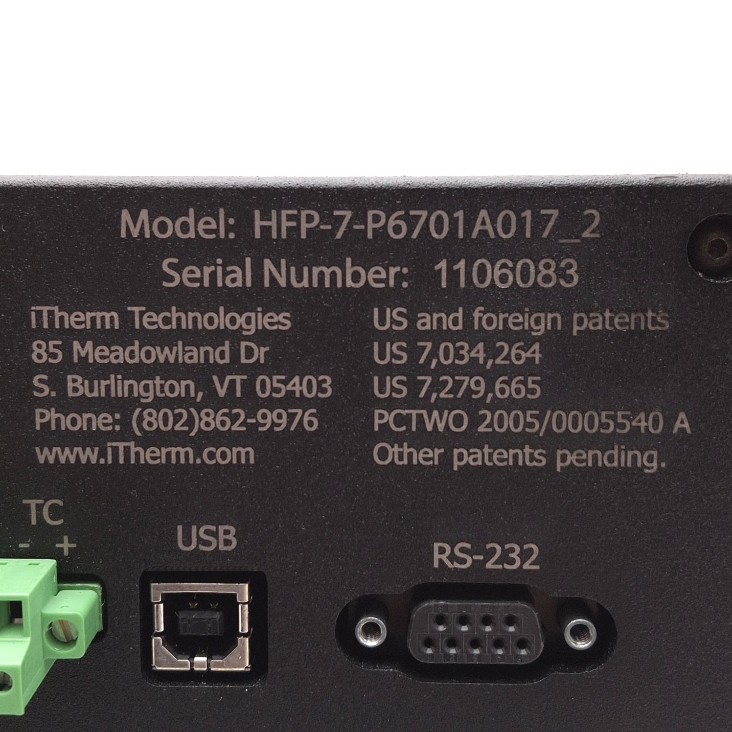 Used iTherm HFP-7-P6701A017_2 RF Generator, 130-170kHz, 0-700V, 0-50A, RS-232, USB-B