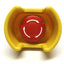 Used Idec AVW401-R Emergency E-Stop Pushbutton Switch, 1NC, 10A 600VAC w/Shroud Guard