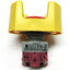 Used Idec AVW401-R Emergency E-Stop Pushbutton Switch, 1NC, 10A 600VAC w/Shroud Guard