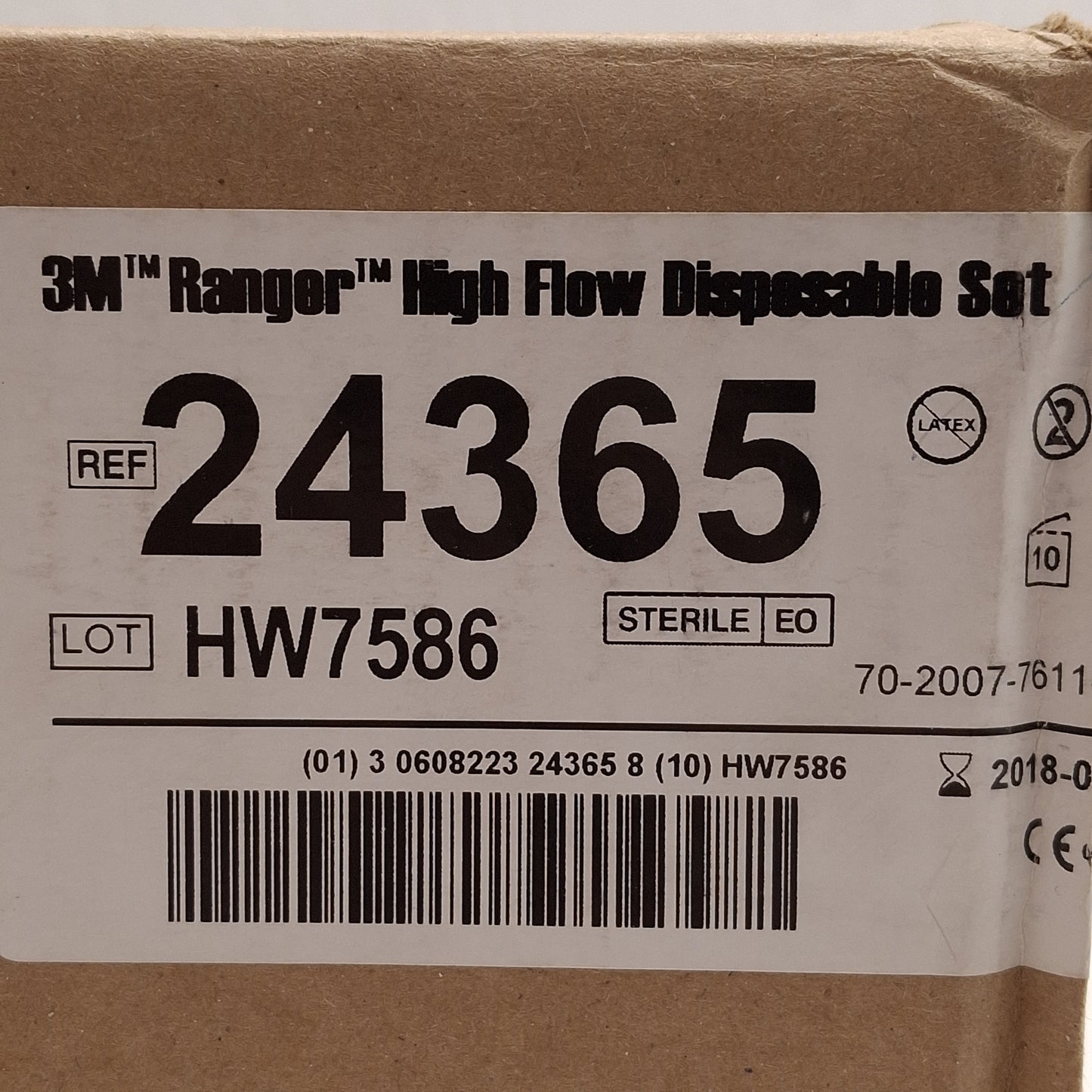 New Lot of 10 3M 24365 Ranger High Flow Disposable Set For Fluid Warming System
