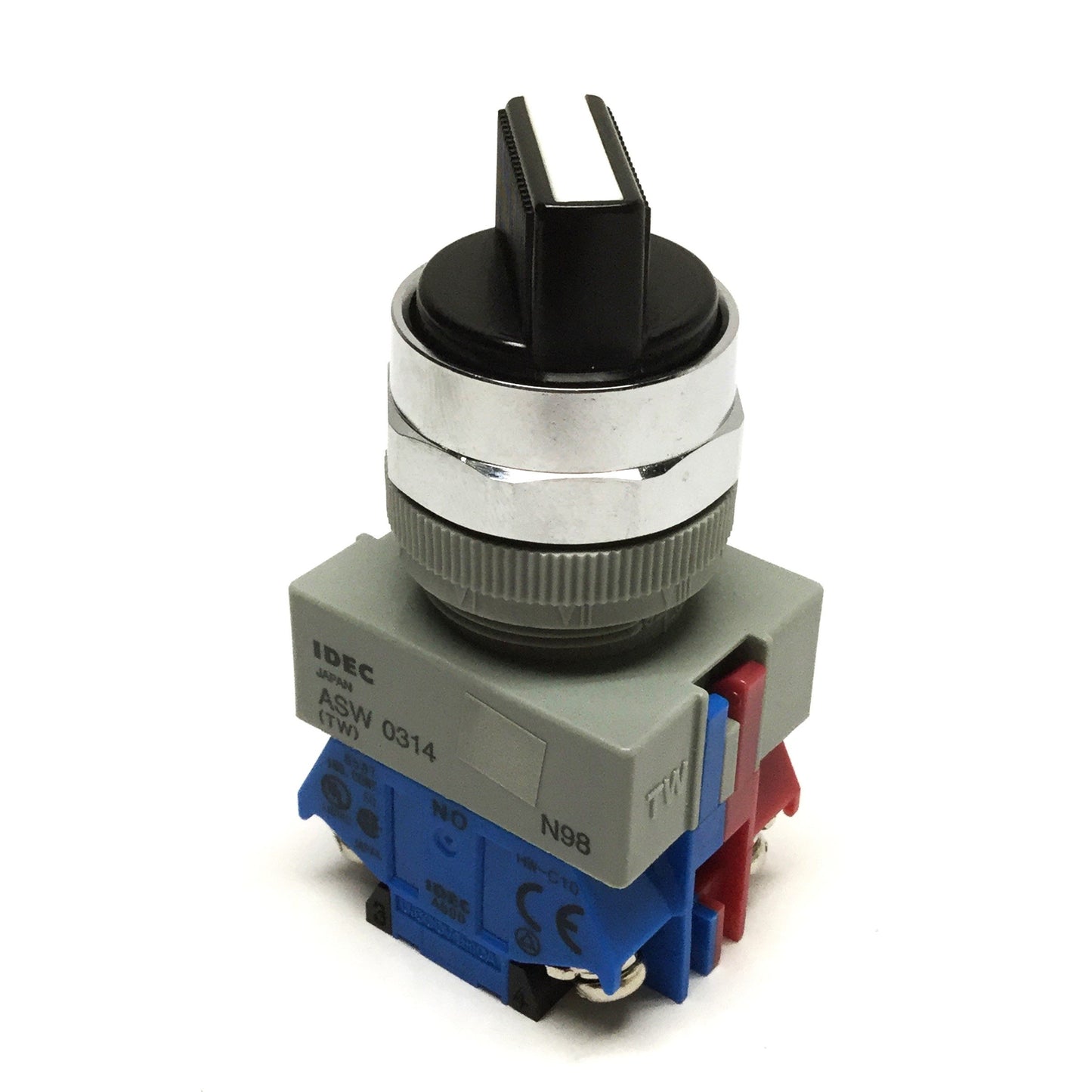 Used IDEC ASW3111-203 22mm Selector Switch, 3-Position, 1NO-1NC, Spring Return-Right