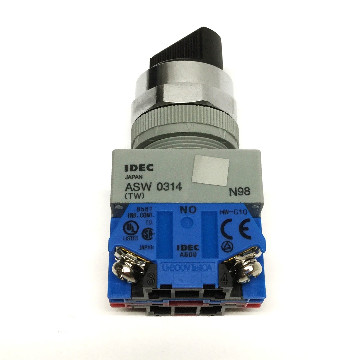 Used IDEC ASW3111-203 22mm Selector Switch, 3-Position, 1NO-1NC, Spring Return-Right