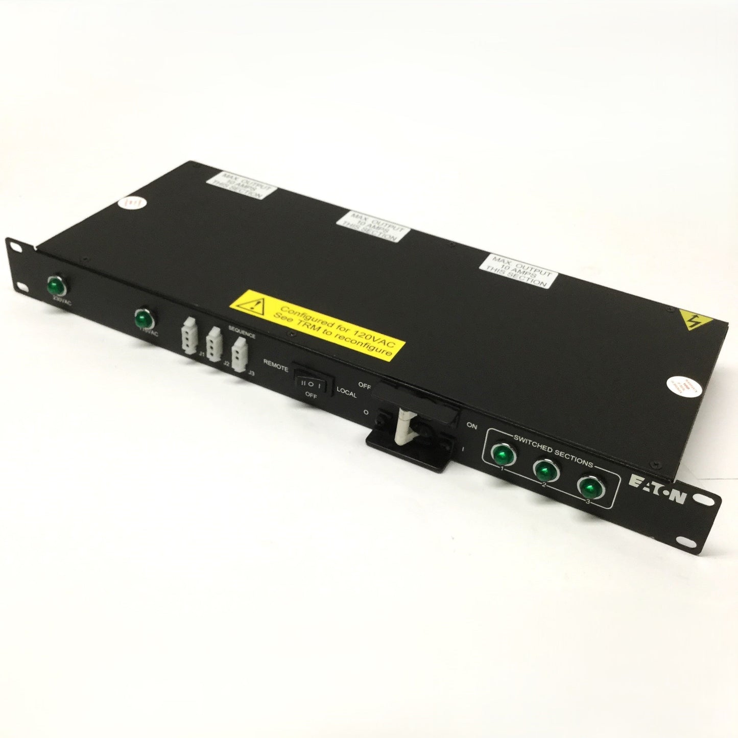 Used Eaton TPC2365-LT REPO Rack Mount PDU Power Distribution 120VAC 16A, 12 Outlets