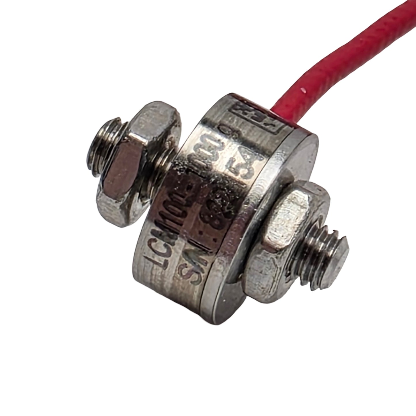 Used Futek LCM100 Miniature In Line Load Cell 1000g Capacity 10VAC/DC, 1mV/V, 2x M3