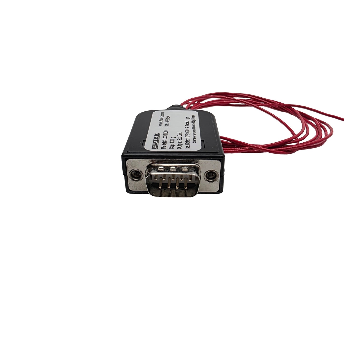 Used Futek LCM100 Miniature In Line Load Cell 1000g Capacity 10VAC/DC, 1mV/V, 2x M3