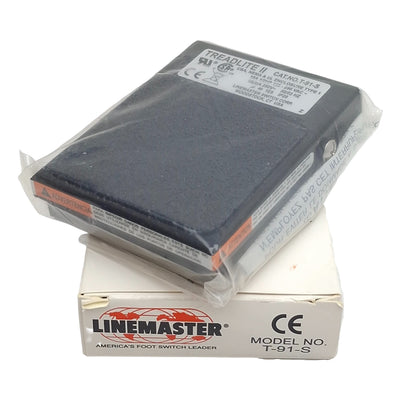 New Linemaster T-91-S Treadlite II Momentary Foot Pedal Switch 15A 125-250VAC, 1/2HP
