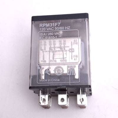 New Lot of 4 Schneider Electric RPM31F7 Zelio Relays, 11-Pin, 15A Max, 120VAC Coil